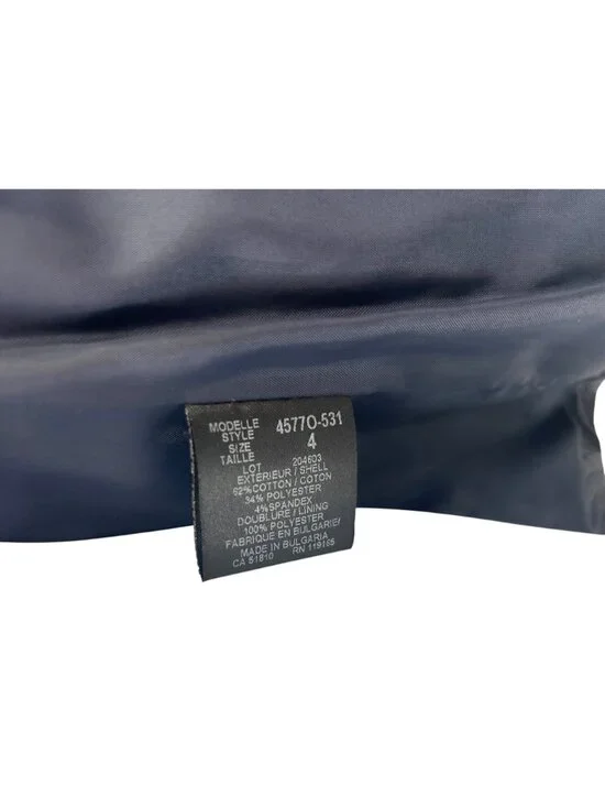 TRIBAL BLACK FLORAL TEXTURED ZIP-UP BLAZER JACKET - 4 - Picture 5 of 6